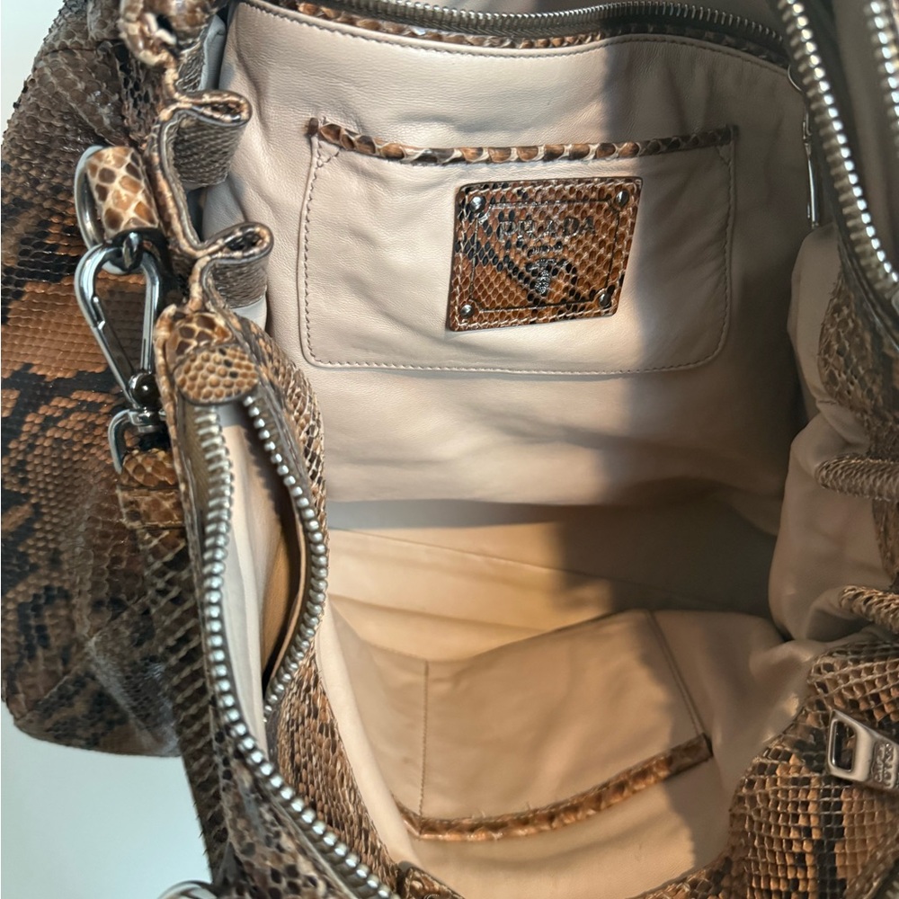 Prada Exotic Python Pitone Large Top Handle Shoul… - image 5
